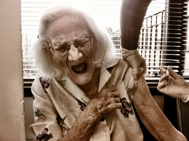 No Grandmas were harmed in the making of this photo.