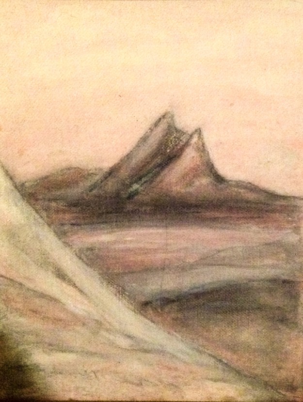 Desolate: This painting was never finished, but I like where it was going.