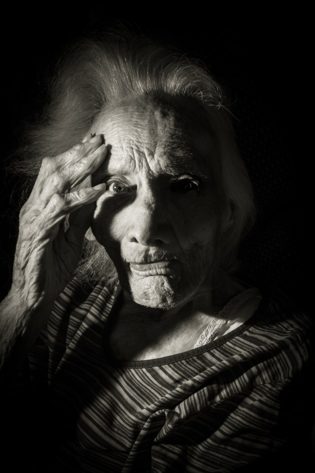 A picture of Grandma I took just a couple of days after her fall.  She's still a bit of a ham.