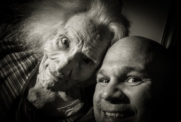 Also taken a couple of days after her fall...I have so many pictures of Grandma and I just like this...though she's a lot thinner and I'm...not.